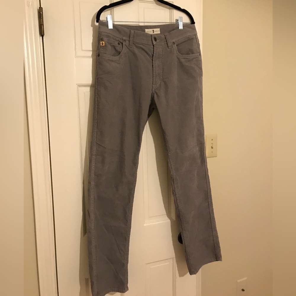Duck Head Holston Corduroy Five Pocket Pants, Gray, 31x32, excellent condition